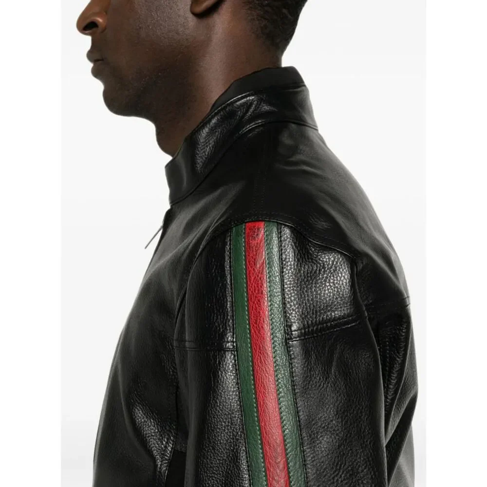 Gucci Black Jackets - Leather Jackets Men